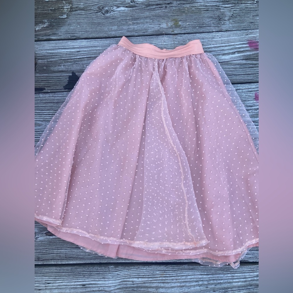 Pink tule A-line skirt